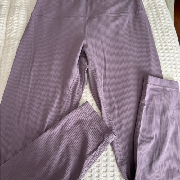 Lululemon Align  Purple Ribbed Leggings 25 inch - Picture 5 of 6